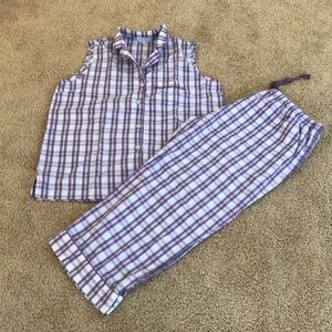 PAJAMAGRAM size L purple combo Capri pajama set